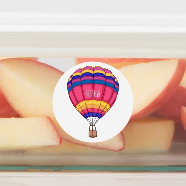 Hot air balloon cartoon illustration  (Affixed)