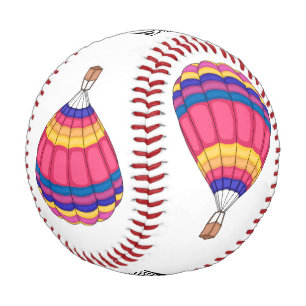 Hot air balloon cartoon illustration baseball