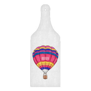 Hot air balloon cartoon illustration  cutting board