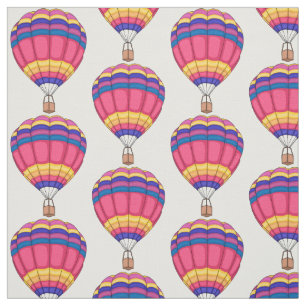 Hot air balloon cartoon illustration fabric