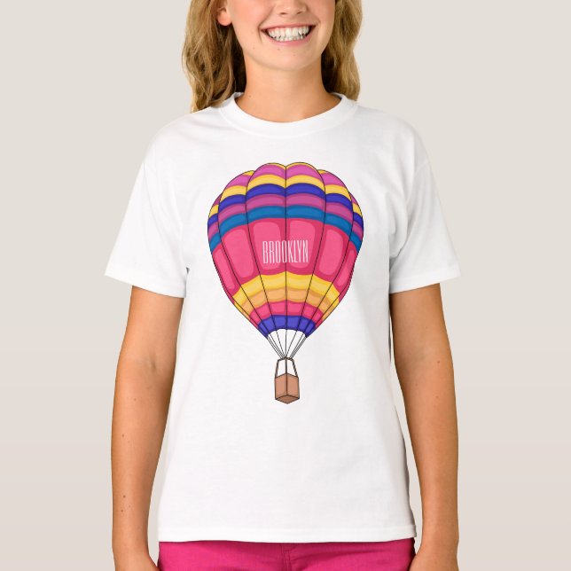 Hot air balloon cartoon illustration  T-Shirt (Front)