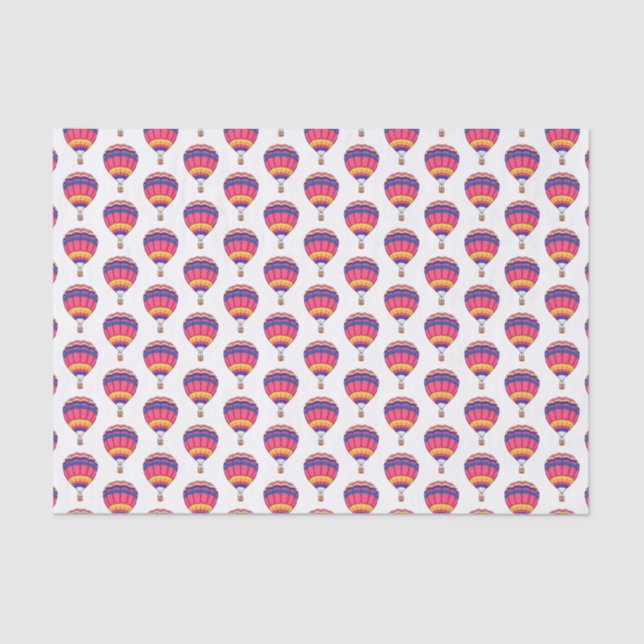 Hot air balloon cartoon illustration tissue paper (Front)