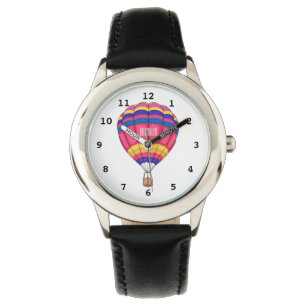 Hot air balloon cartoon illustration watch