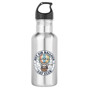 Hot Air Balloon Cat Cute Cat T-Shirt Design - Hot 532 Ml Water Bottle