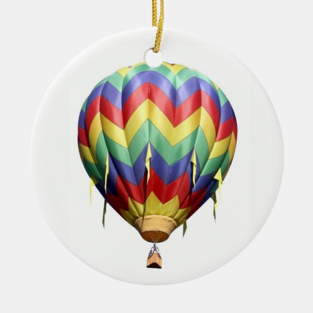 Hot Air Balloon Ceramic Tree Decoration (Front)