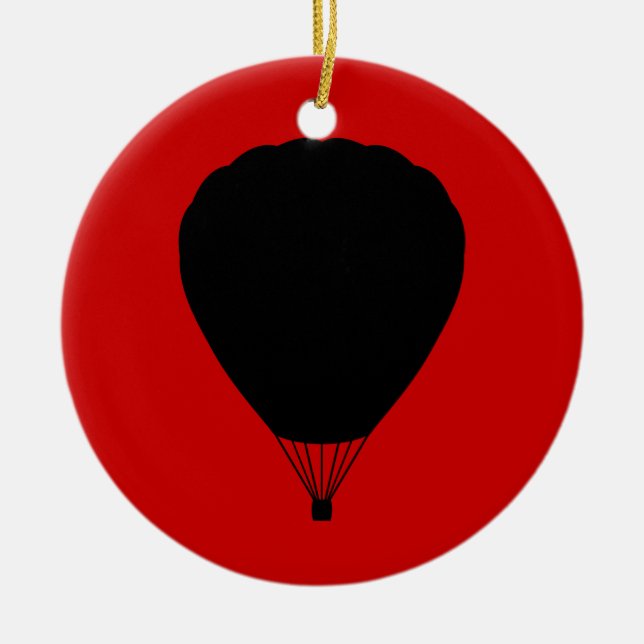 hot air balloon ceramic tree decoration (Front)
