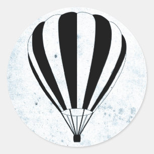 hot air balloon classic round sticker