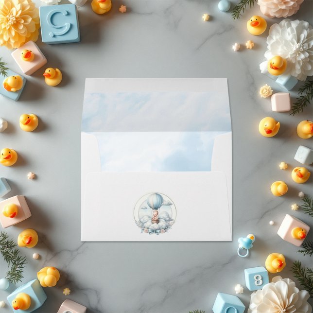 Hot Air Balloon Cloud 9 Baby Shower Envelope (Hot Air Balloon Cloud 9 Baby Shower Envelope)