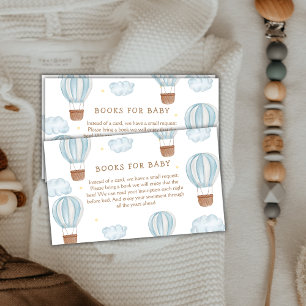 Hot Air Balloon Cloud Books For Baby Shower Enclosure Card
