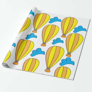 Hot Air Balloon Clouds Hot Air Balloon Wrapping Paper