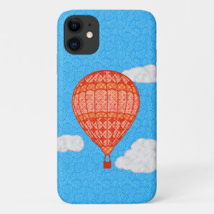 Hot Air Balloon, Coral Orange Against a Blue Sky Case-Mate iPhone Case