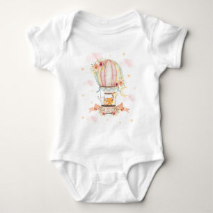 Hot Air Balloon Cute Animals 1st Birthday Outfit Baby Bodysuit