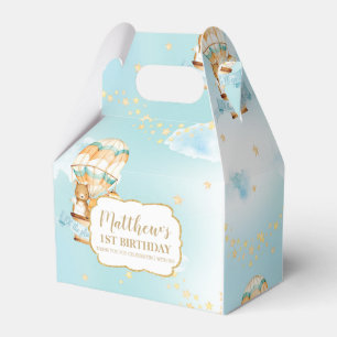 Hot Air Balloon Cute Animals Boy Birthday Party F Favour Box
