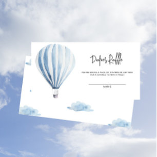 Hot air balloon - diaper raffle enclosure card