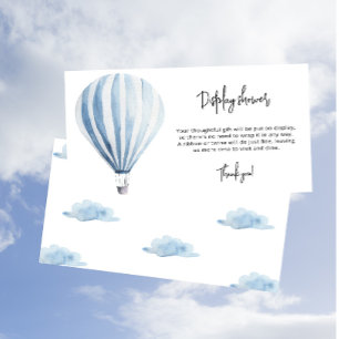 Hot air balloon - display shower enclosure card