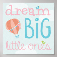 Hot Air Balloon Dream Big Little Ones Nursery Art