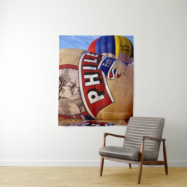Hot Air Balloon Fiesta. Tapestry (In Situ)