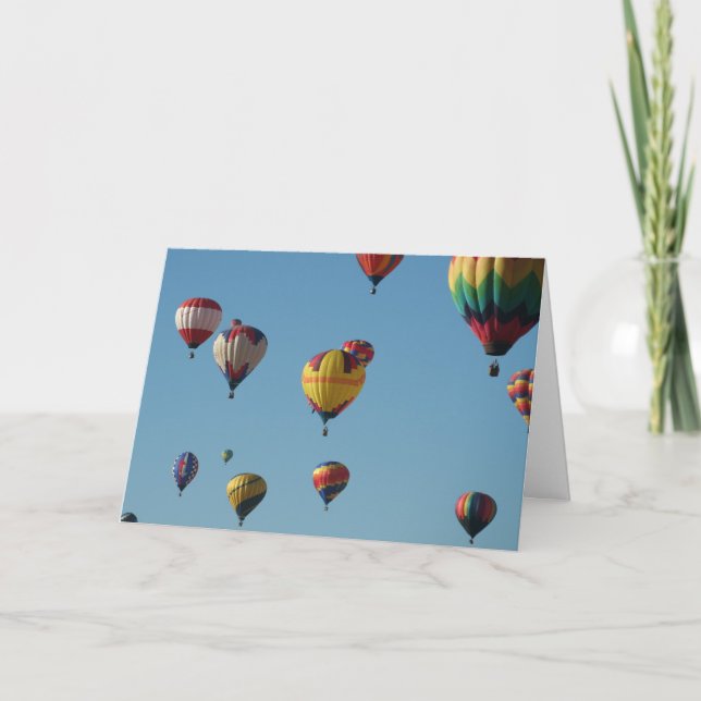 Hot Air Balloon Filled Sky Card (Front)