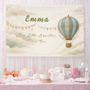 Hot Air Balloon First Birthday Personalized Banner