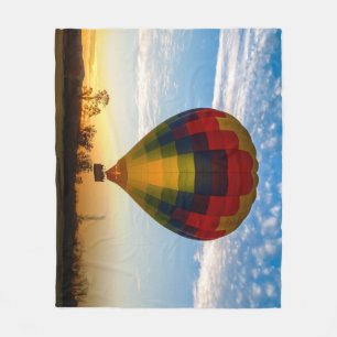 Hot Air Balloon Fleece Blanket
