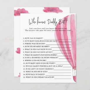 Hot air balloon - Game Who knows DADDY best