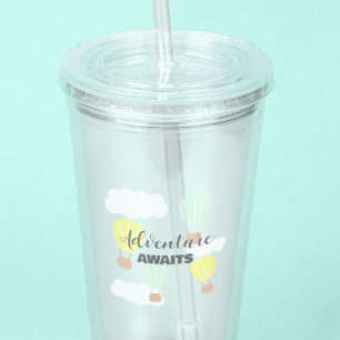 Hot Air Balloon Gender Neutral Baby Shower Acrylic Tumbler