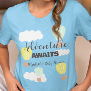 Hot Air Balloon Gender Neutral Baby Shower T-Shirt