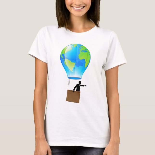Hot air balloon globe T-Shirt (Front)