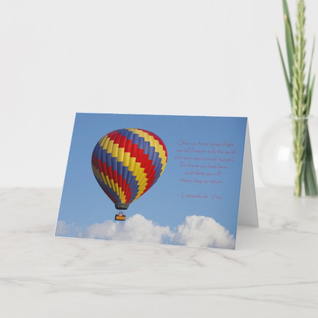 Hot Air Balloon Greeting Card (Front)