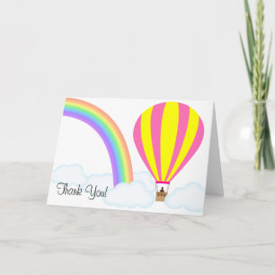 Hot Air Balloon Greeting Card - White Background