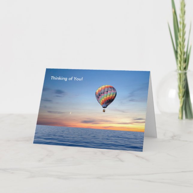Hot Air Balloon image for Get Well Card (Front)