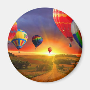 hot air balloon image magnet