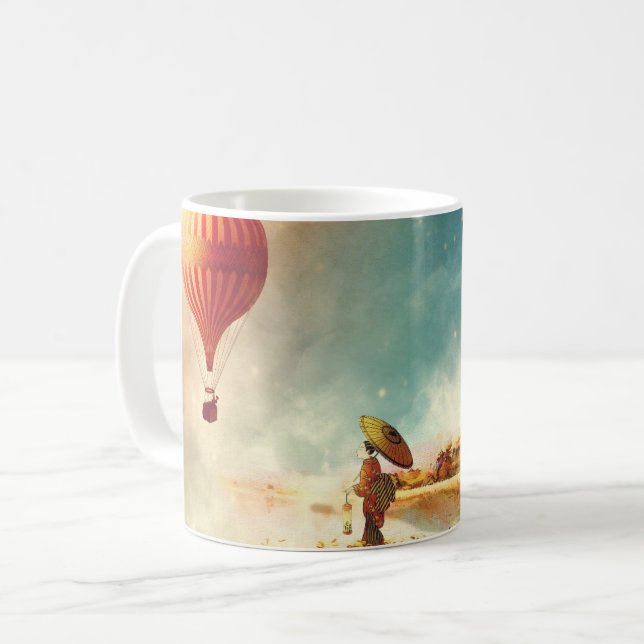 Hot Air Balloon in Japan Coffee Mug (Front Left)