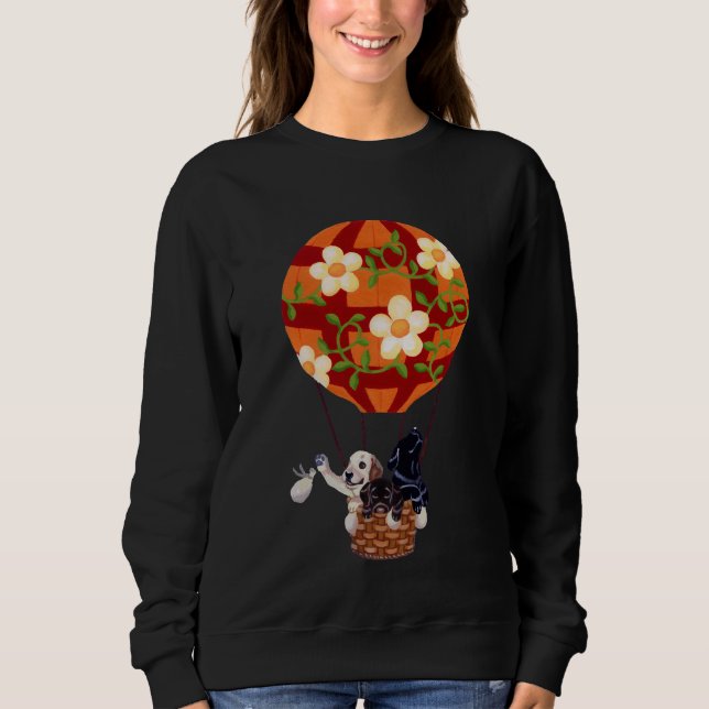 Hot Air Balloon Labradors Sweatshirt (Front)