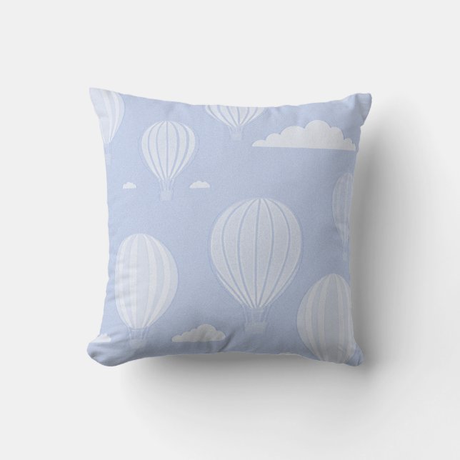 Hot Air Balloon - Light Blue Cushion (Front)