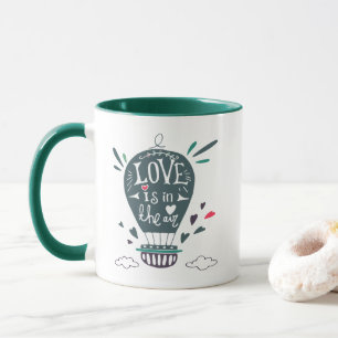 Hot air balloon: Love is in the air mug