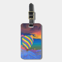 Hot air balloon luggage tag