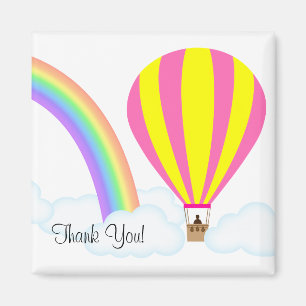 Hot Air Balloon Magnet - White Background