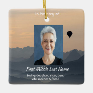 Hot Air Balloon  Memorial Keepsake  Ceramic Ornament