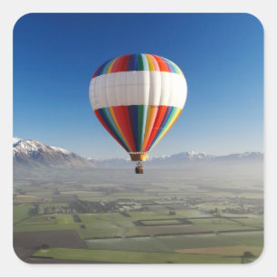Hot-air Balloon, near Methven, Canterbury 3 Square Sticker