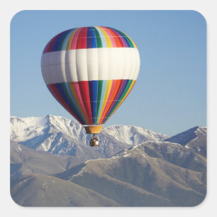Hot-air Balloon, near Methven, Canterbury Square Sticker
