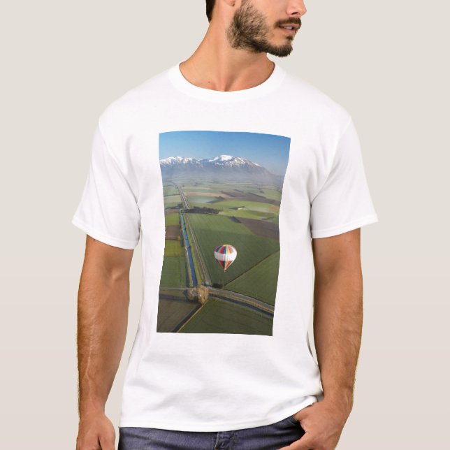 Hot-air Balloon, near Methven, Canterbury T-Shirt (Front)