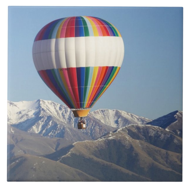 Hot-air Balloon, near Methven, Canterbury Tile (Front)