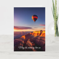 Hot Air Balloon Over Grand Canyon Sympathy
