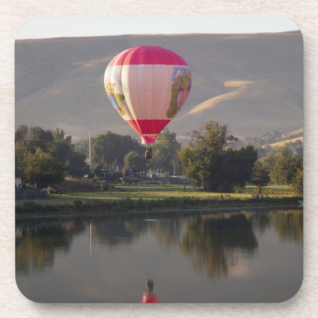 Hot air balloon over the Yakima River Coaster (Front)