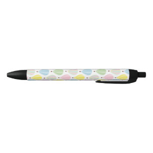 Hot Air Balloon Pastel Pattern Black Ink Pen