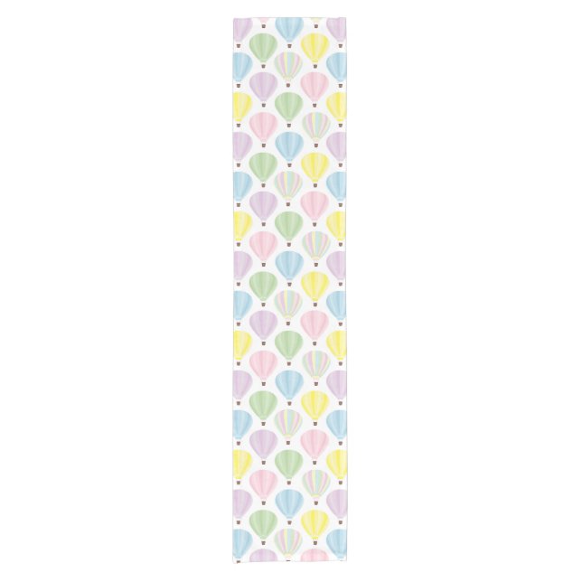 Hot Air Balloon Pastel Pattern Short Table Runner (Front)