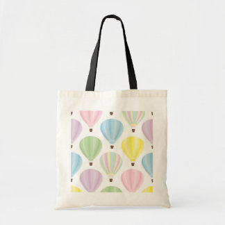 Hot Air Balloon Pastel Pattern Tote Bag