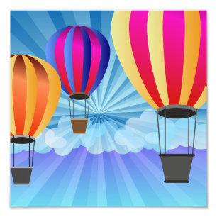 hot air balloon photo print