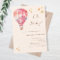 Hot air balloon pink peach girl Baby Shower
